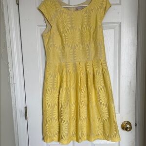 Sunny Yellow Floral Mini Dress